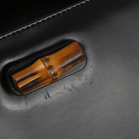 Gucci Black Bamboo 2Way Handbag #142560G13B - Picture 11 of 11